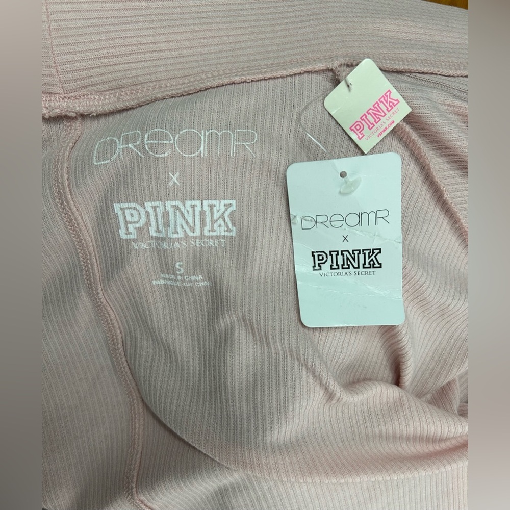 Victoria's Secret PINK Dreamr Sz Small Light Pink Ribbed Open-Front Cardigan NWT - Picture 3 of 8